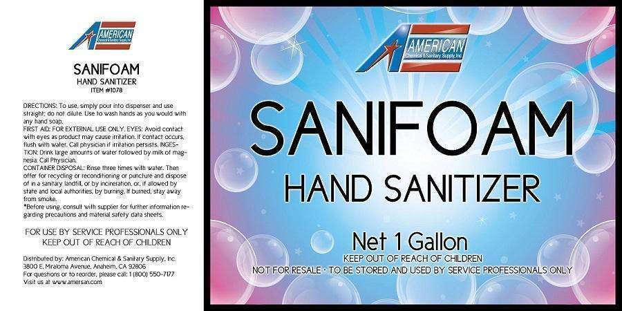 SANIFOAM HAND SANITIZER